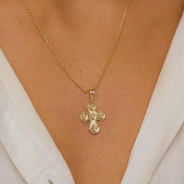 15 x 25 mm dagmarkors i 8 karat guld - Amoré