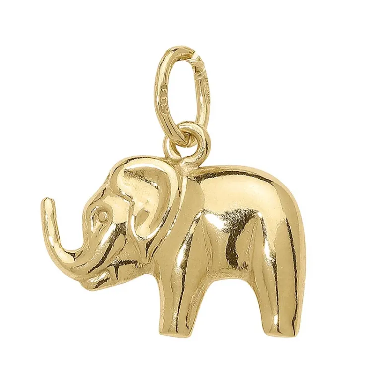 elefant hängen i 8 karat guld - Gold Collection