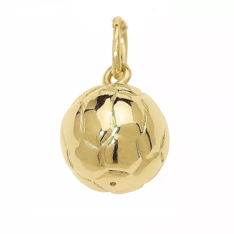 blank fotboll hängen i 8 karat guld - Gold Collection