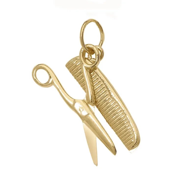 kam och sax hängen i 8 karat guld - Gold Collection