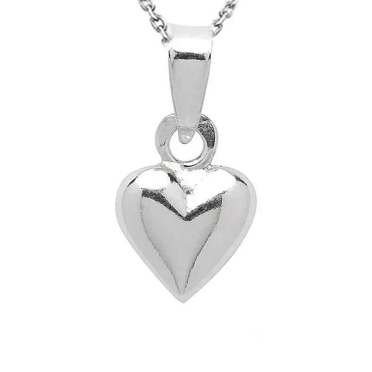 hjärta halsband i silver med hängen i silver - Amoré
