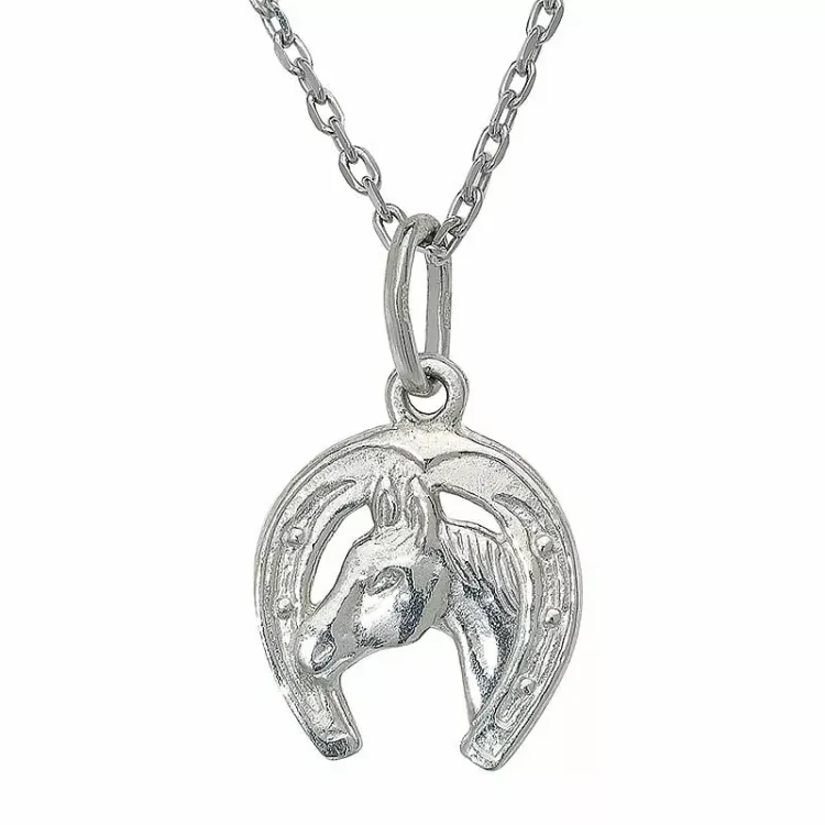 hästar halsband i silver med hängen i silver