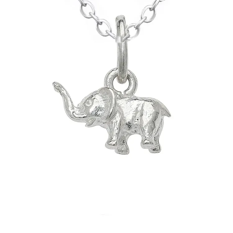 elefant halsband i silver med hängen i silver - Little Ones