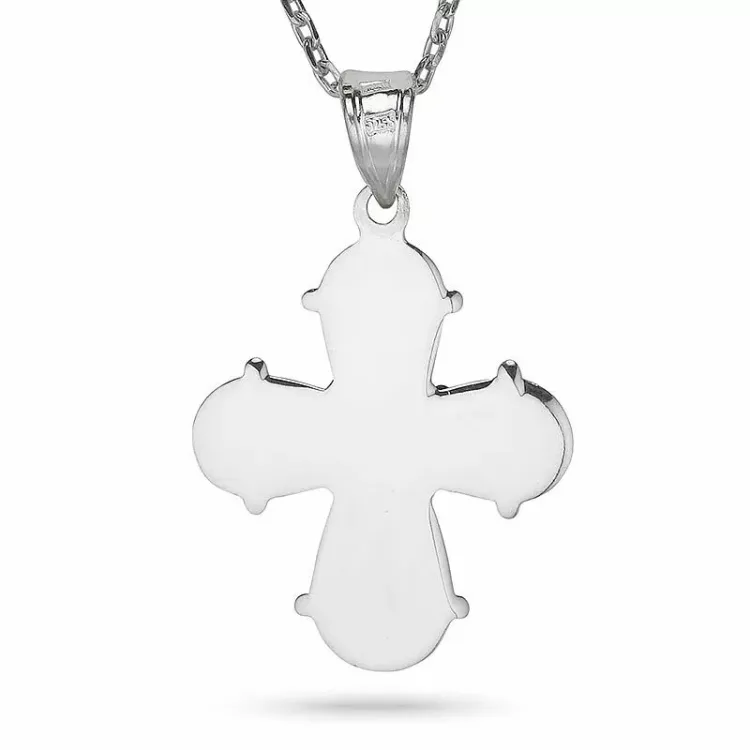 18 x 30 mm dagmarkors halsband i silver med hängen i silver - Amoré