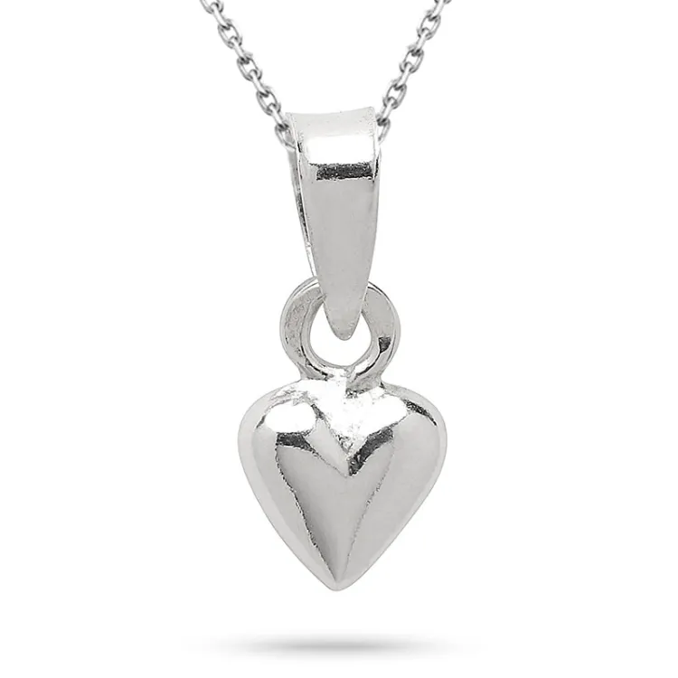 hjärta halsband i silver med hängen i silver - Amoré