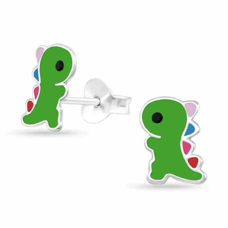 dinosaurie örhängen i silver - Little Ones