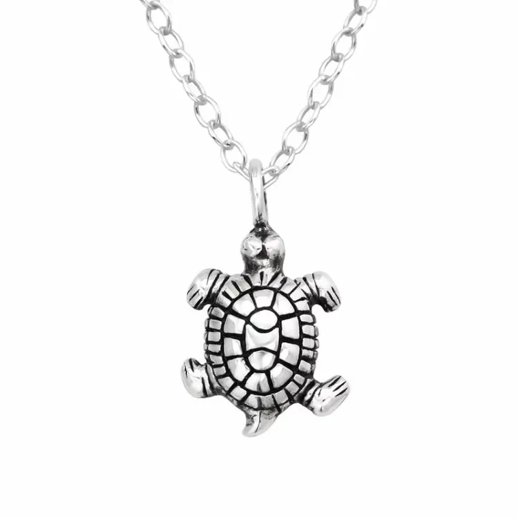sköldpadda halsband i silver med hängen i silver - Little Ones