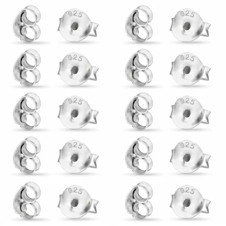 10 par ploppar i silver