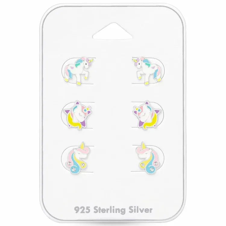enhörning örhängen i silver