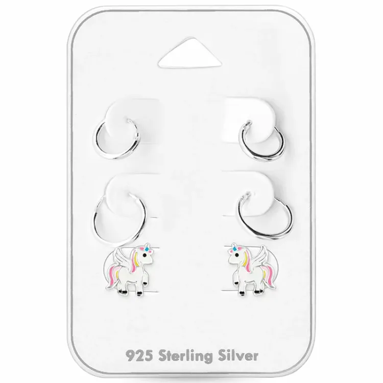enhörning örhängen i silver - Little Ones