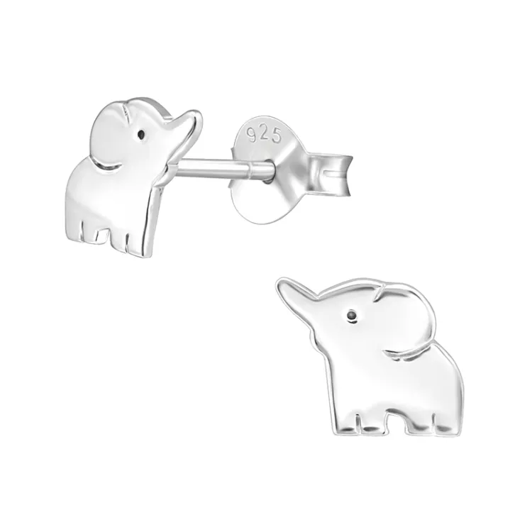 elefant örhängen i silver - Little Ones