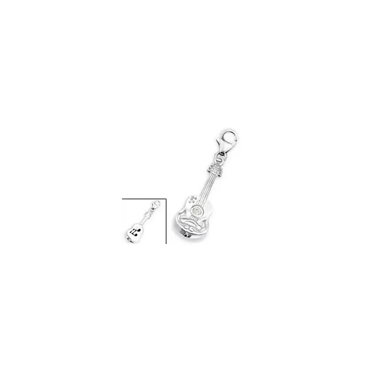 Guitarr charm i silver 