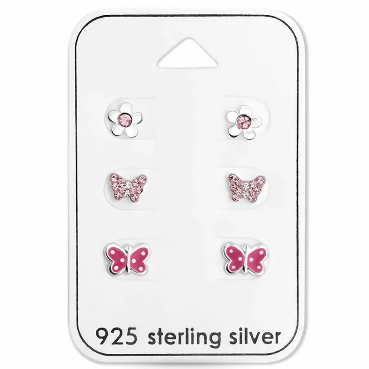 fjärilar örhängen i silver - Little Ones