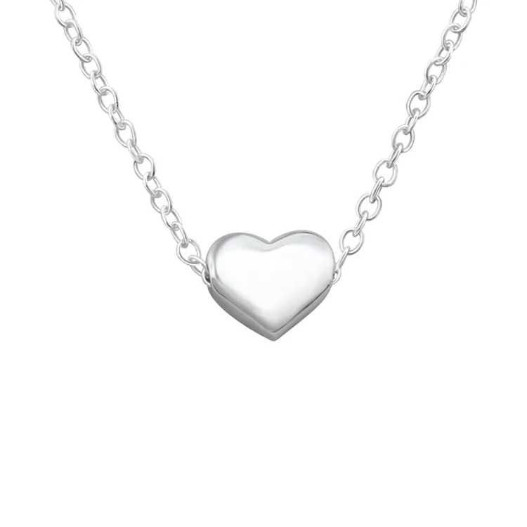 hjärta halsband i silver med hängen i silver - Little Ones