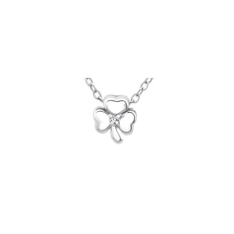 Blommor halsband i silver med hängen i silver