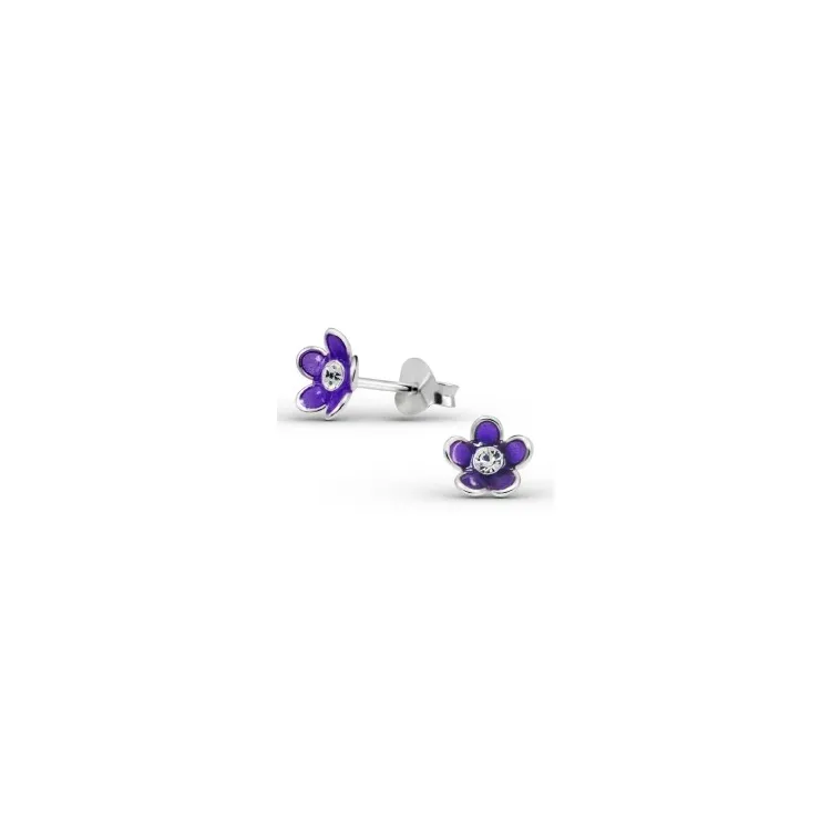 Blommor örhängen i silver