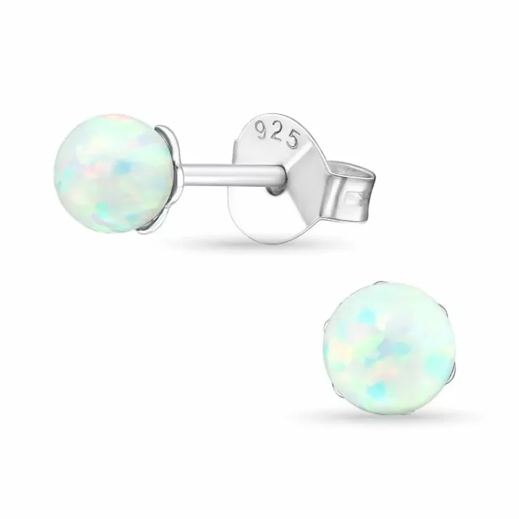 4 mm örhängen i silver - Little Ones