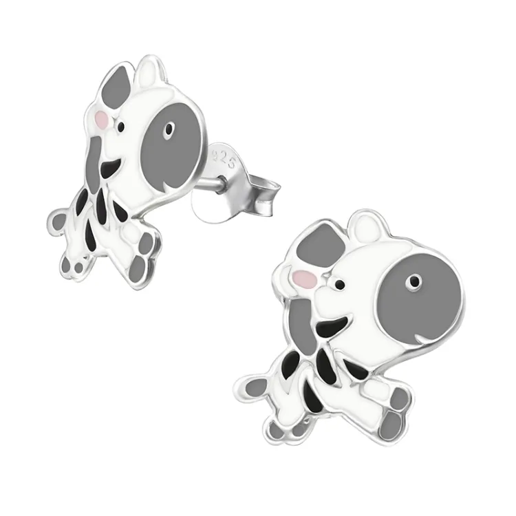 Zebra örhängen i silver