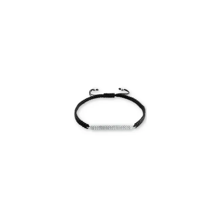Armband i nylon med hängen i silver