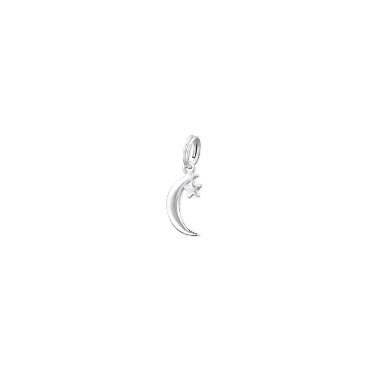 Måne charms hängen i silver 
