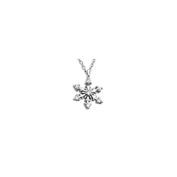 Snöflinga halsband i silver med hängen i silver