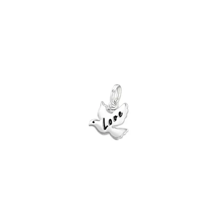 Fågel charms i silver