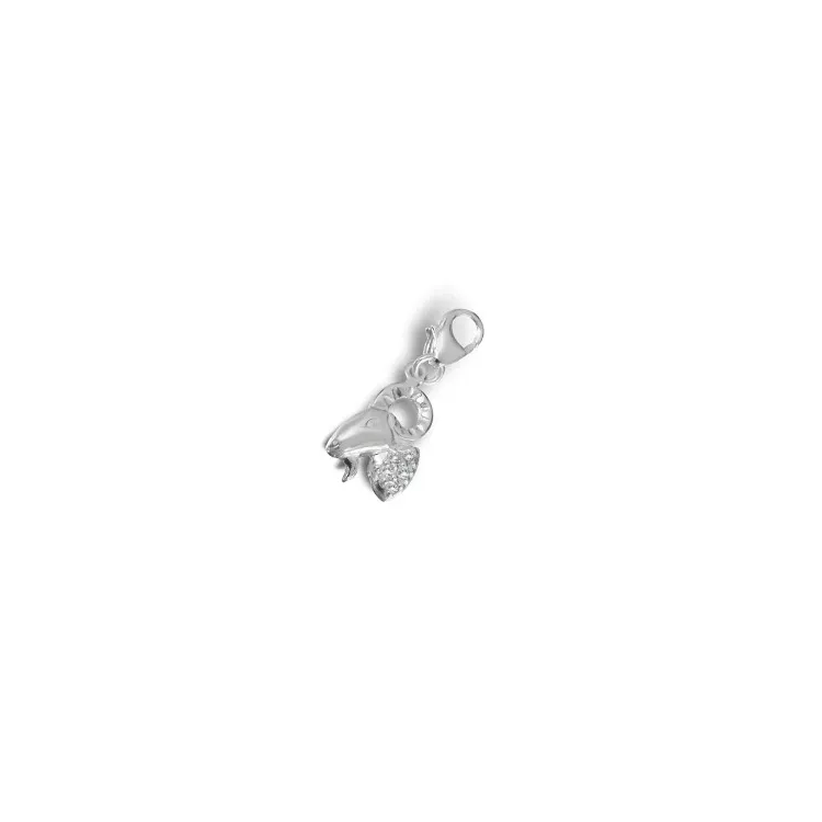 Stenbock charms hängen i silver