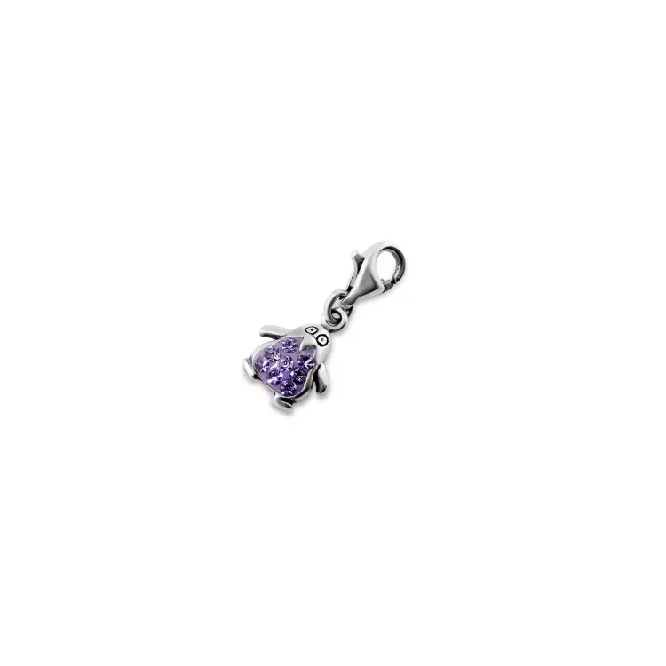 Pingvin charms till armband i oxiderat sterlingsilver 