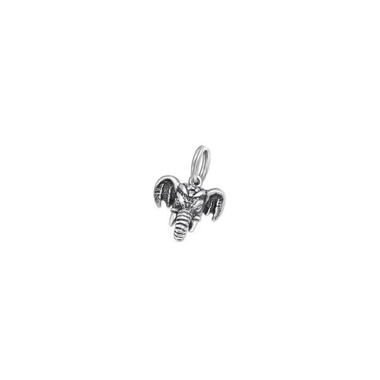 Elefant charms till armband i oxiderat sterlingsilver 