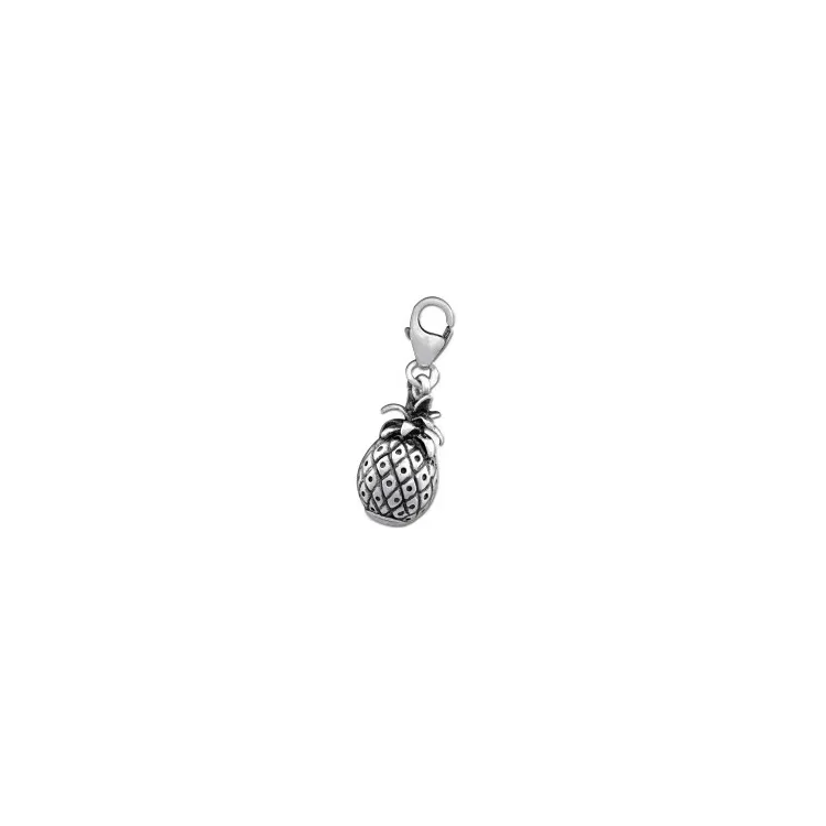 Ananas charm i oxiderat sterlingsilver