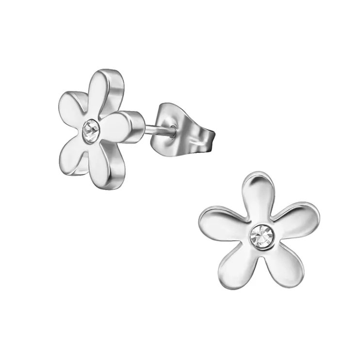 blommor örhängestift i Rostfritt stål