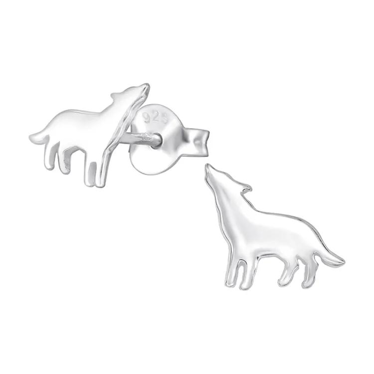 hundar barnörhängen i silver - Little Ones