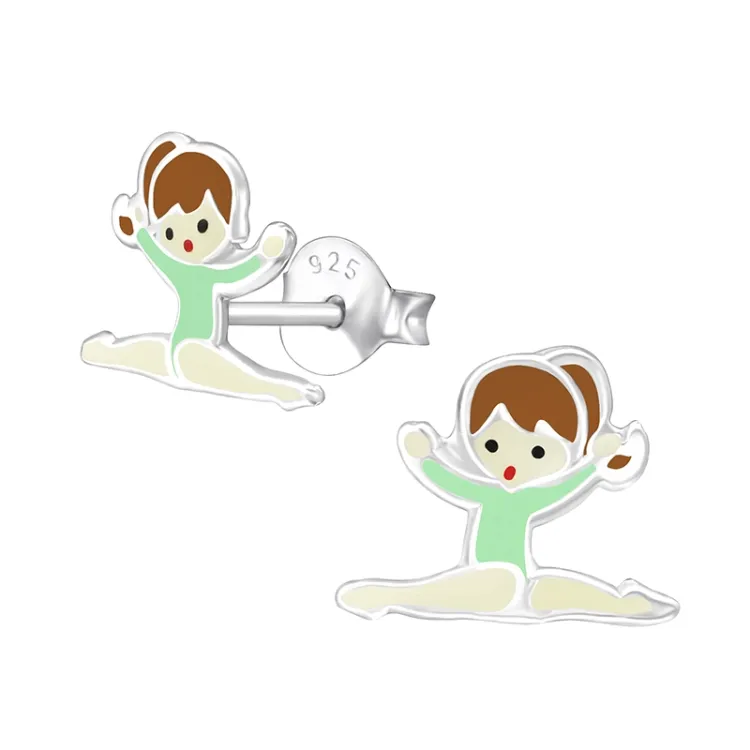 gymnast örhängestift i silver - Little Ones