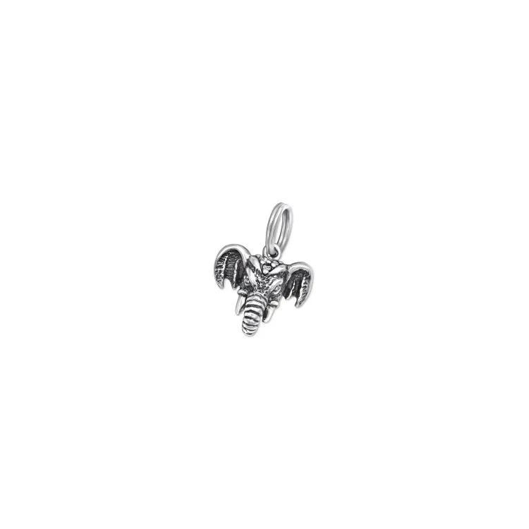 elefant hängen i oxiderat sterlingsilver