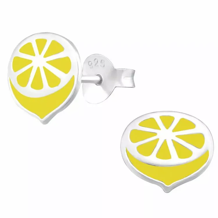 citron örhängen i silver