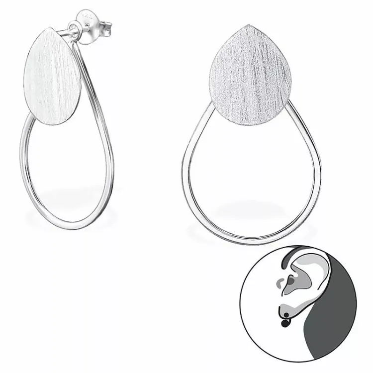 droppe örhängen i silver