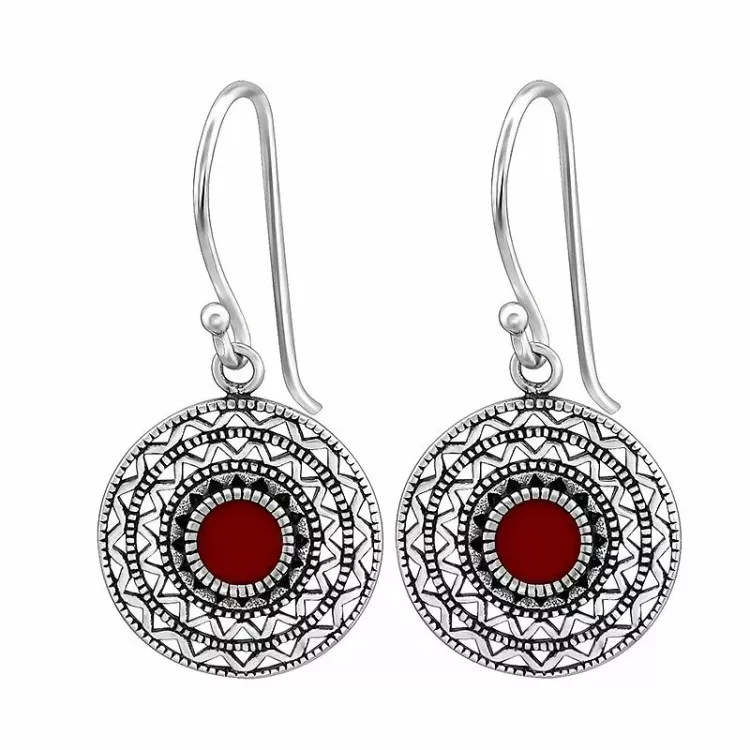 örhängen i oxiderat sterlingsilver