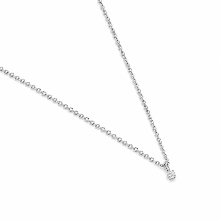 lab grown diamant hängen med halskedja i 925 carat silver 0,062 ct