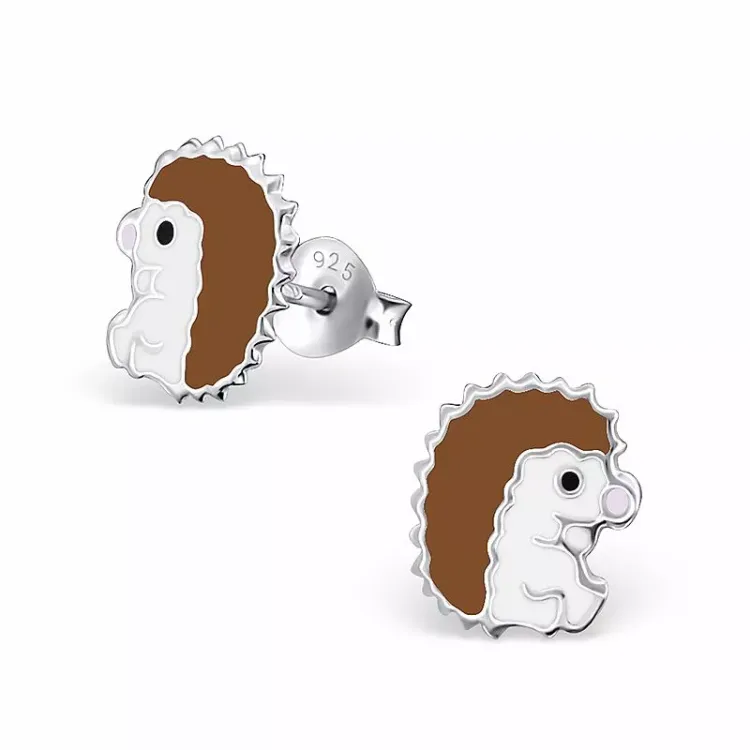 igelkott örhängen i silver - Little Ones