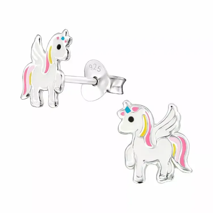 enhörning örhängen i silver - Little Ones