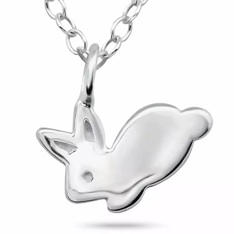 kanin halsband i silver - Little Ones