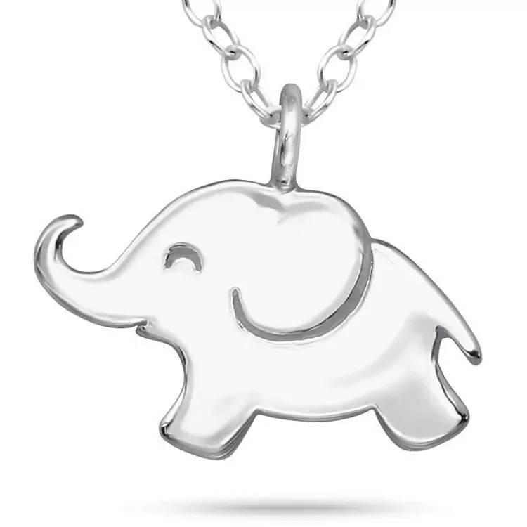 Lille elefant halsband i silver - Little Ones
