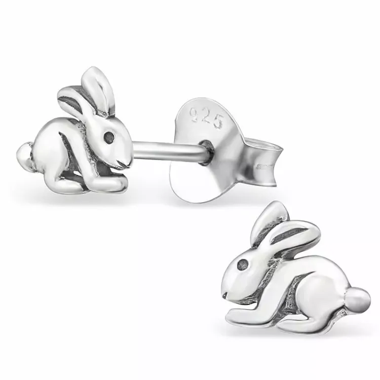små kanin örhängen i silver - Little Ones