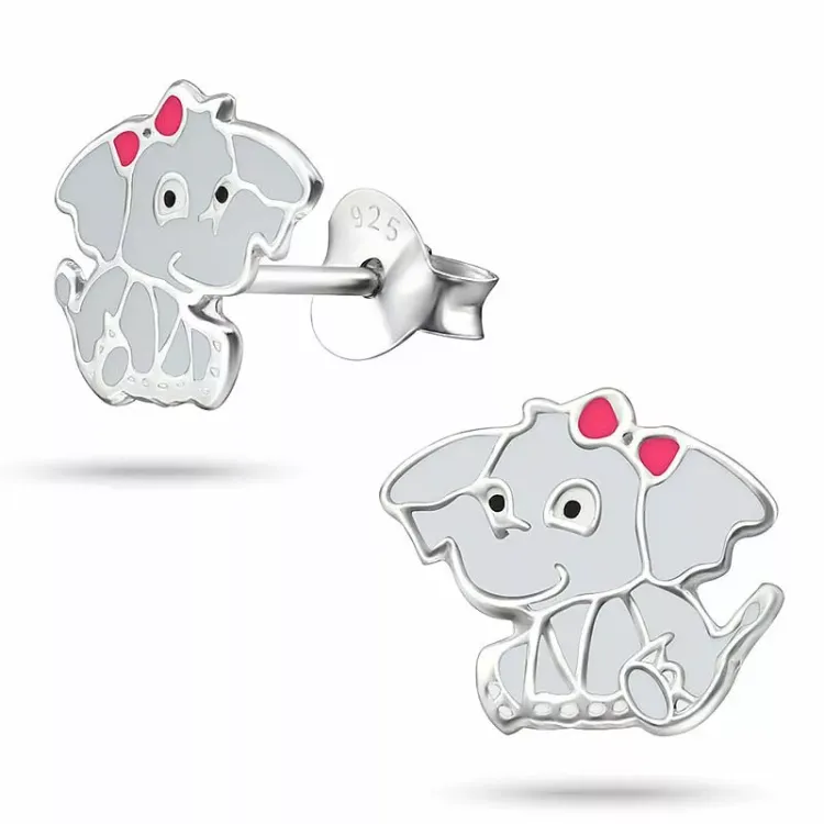 elefant örhängen i silver