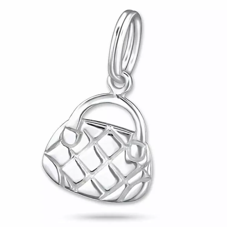 väska charm i silver