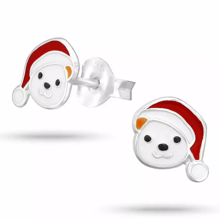 jul nalle örhängen i silver - Little Ones