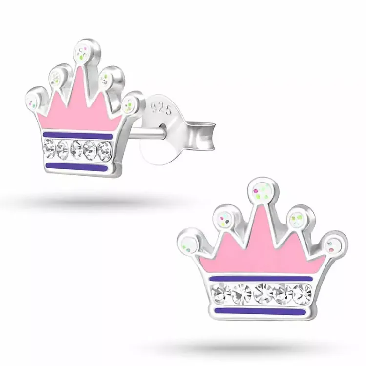 krona örhängen i silver