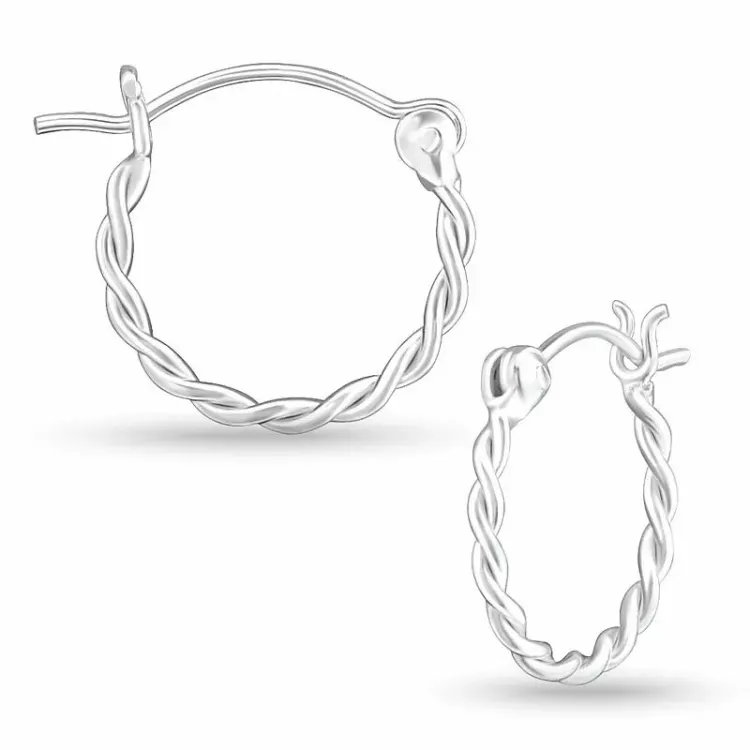 15 mm bali creoler örhängen i silver