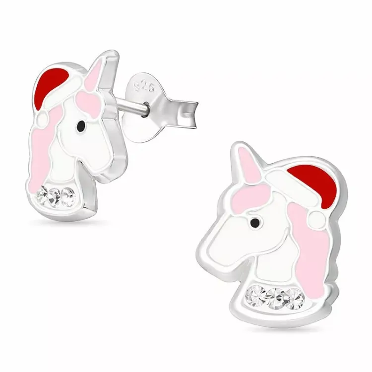 enhörning örhängestift i silver - Little Ones