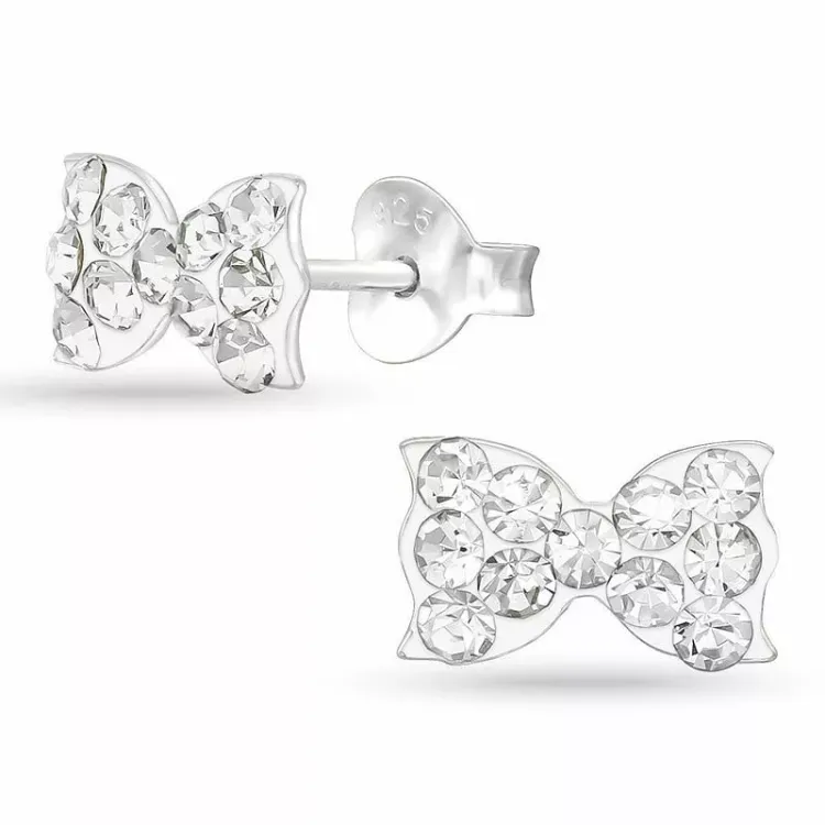 rosett örhängen för barn i silver - Little Ones